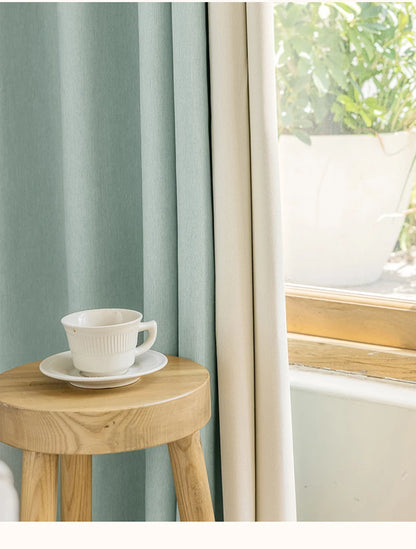 Minimalist Children's Room Drapes Large Area Bedroom Blackout Curtain Home Balcony Bay Window Curtains Modern Living Room Drape