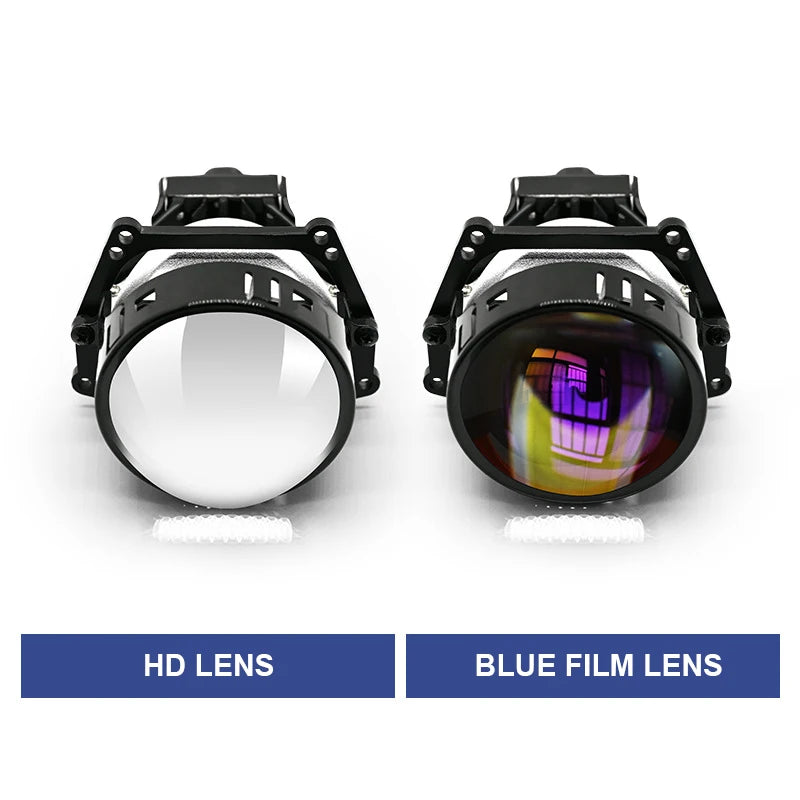 2PCS 3 Inch Bi LED Projector Lenses For Headlight Hella 120W 60000LM Auto Lamp Car Lights Retrofit Kits Hyperboloid Lens