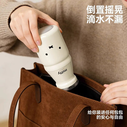 Kawaii Miffy Water Cup Cute Cartoon Cup Girls' New Design Milk Bottle Compact and Portable Water Bottle Mini Thermal Cup