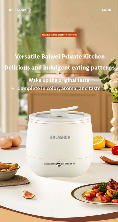 1.8L Portable Smart Rice Cooker - Multifunctional Non-Stick Rice Cooking Pot for Cooking Rice,  Soup, for Dorms & Small Kitchens