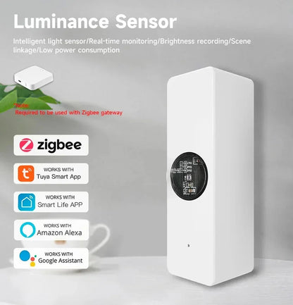 Tuya ZigBee Light Sensor Luminance Sensor Illumination Brightness Detector Home Automation with Smart Life Device Linkage Tuya