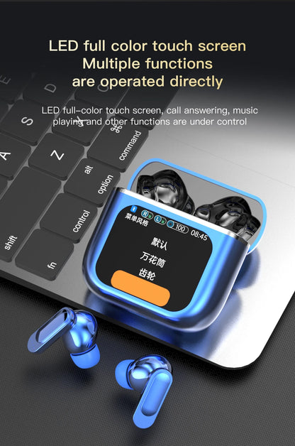 SE60 High quality Touch Screen ANC Wireless Earphones TWS Noise Cancelling Earbud Bluetooth 5.3 Long Battery life HiFi Headphone