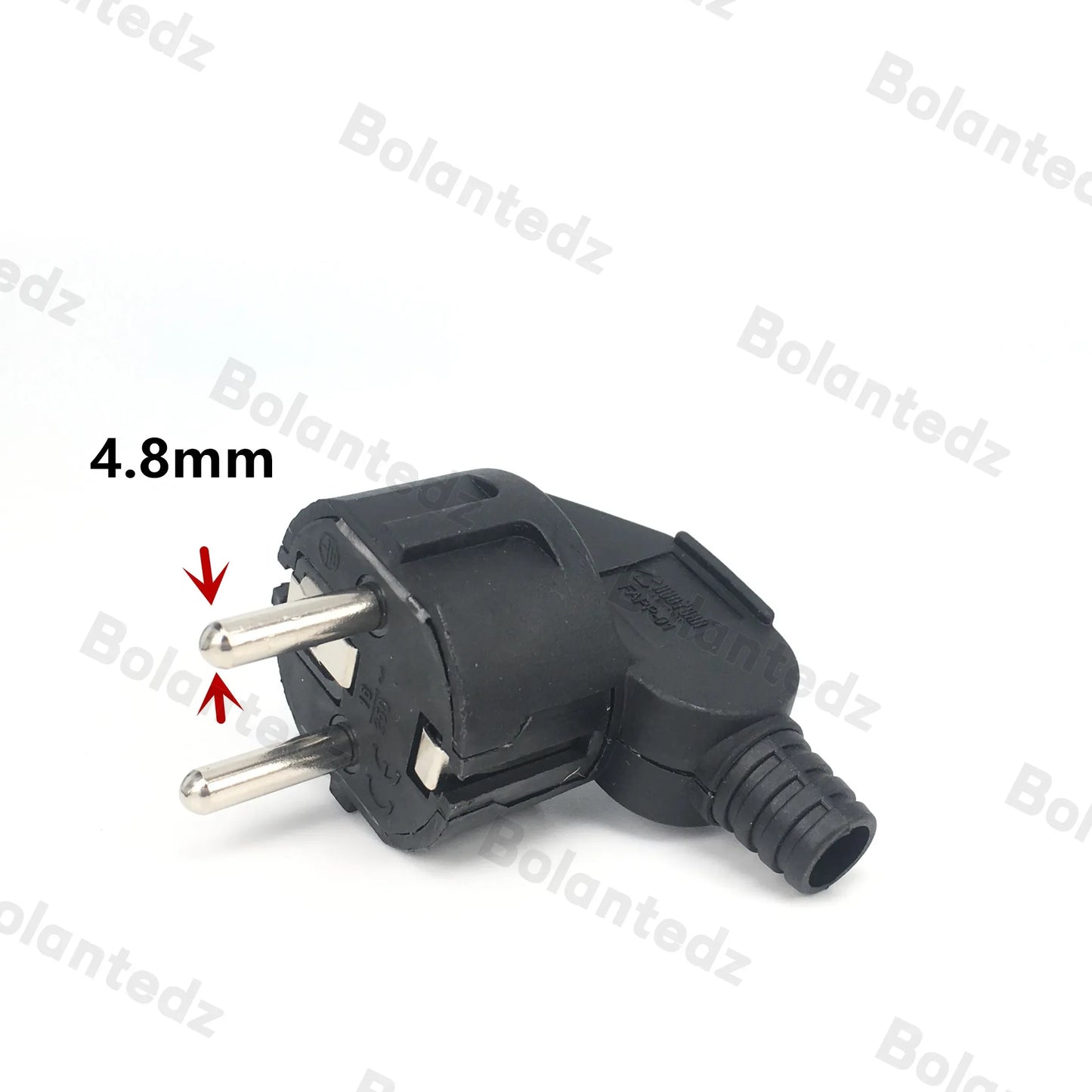 EU Plug Adapter 16A Male Replacement AC Outlets Rewireable Schuko Electeic Socket Euro Connector For Power Extension Cable