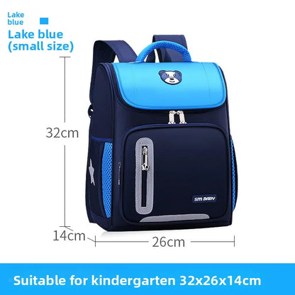 Lightweight Kids Backpack 1 3 6 Grade Spine Protection Reflective Space School Bag for Elementary Students