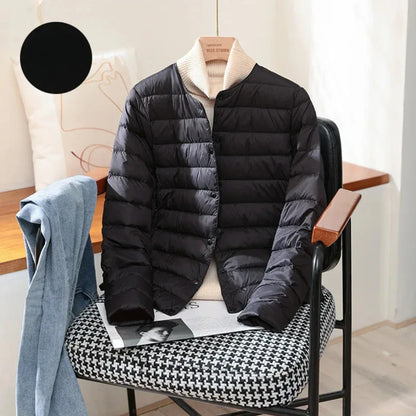 Light Down Coat Spring Autumn Warm Women White Duck Down Slim Jackets Female Fashion Ultra Lightweight Packable Puffer Coats