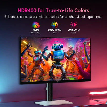 KTC H27E6 27inch Gaming Monitor 2560*1440 QHD Fast IPS Screen 300Hz Refresh Rate Up to 320Hz HDR 400 1Ms Response Time FreeSync & G Sync