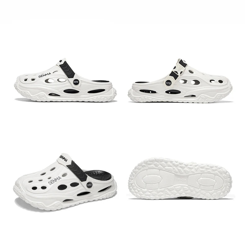 SENMA Summer Men's Thick Bottom Sandals Casual Non-Slip Beach Shoes Comfortable High Elastic EVA Material Men Shoes for Driving