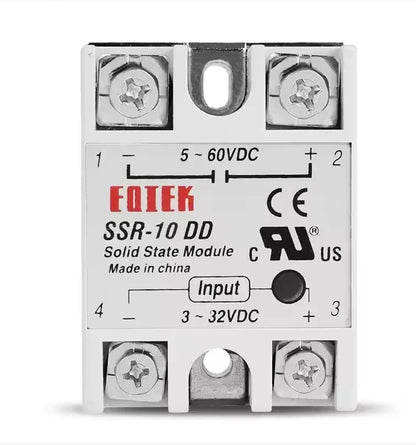DC-DC Single Phase Solid State Relay SSR Module 10A 25A 40A 60A 80A 100A Input Voltage 3-32V 12V to 5-60V DC Output Load Relays