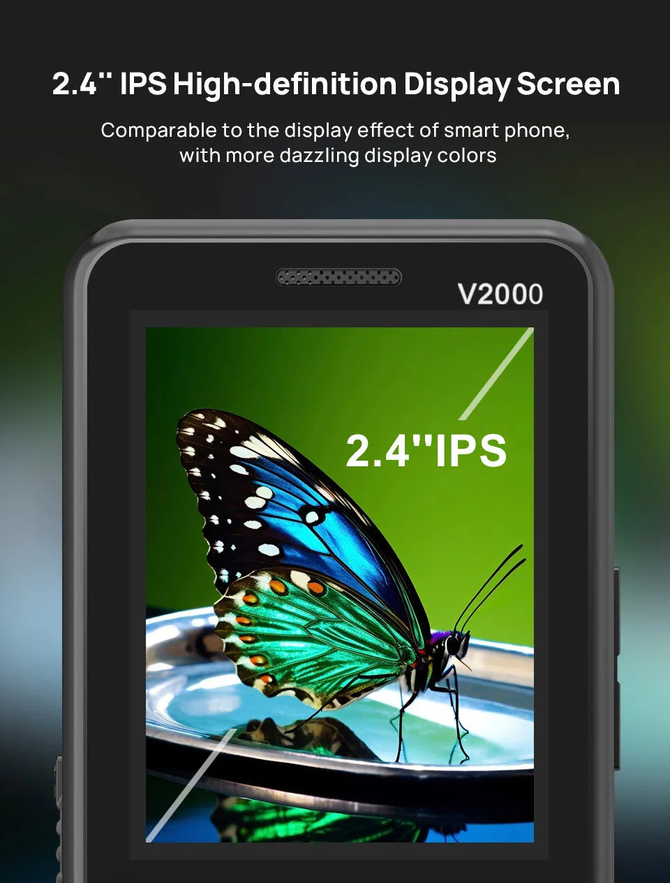UNIWA V2000 Phone Big Push-Button Dual Screen 0.3MP Camera FM Radio Keyboard 1700mAh 4G Cellphone Support one click dialing