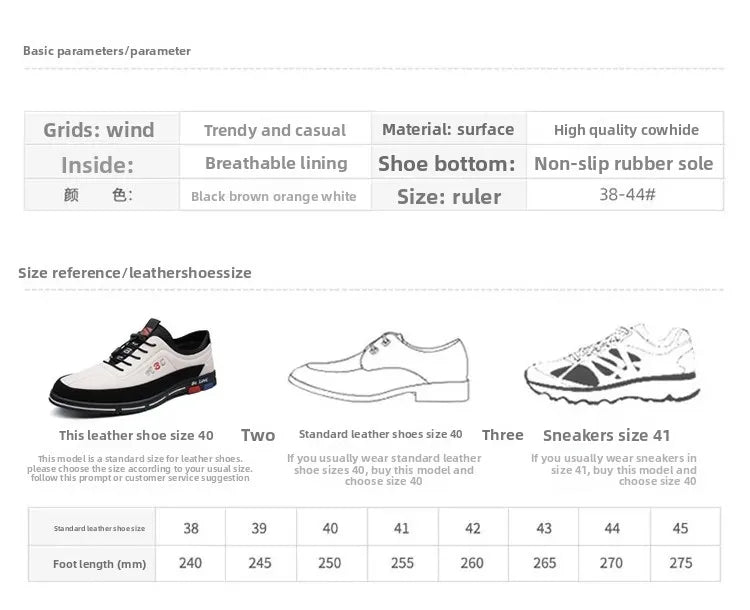 Extra Large Men's Shoes Casual Soft Bottom Leather Spring Autumn New Style 46 47 48 Trendy Shoes Comfortable Rubber Sole