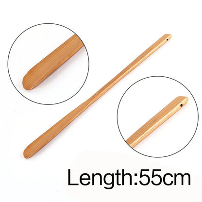 Professional Shoe Spoon Home Tools Durable Professional Wooden Shoe Horn Flexible Wood Long Handle Shoehorn Useful Shoe Lifter