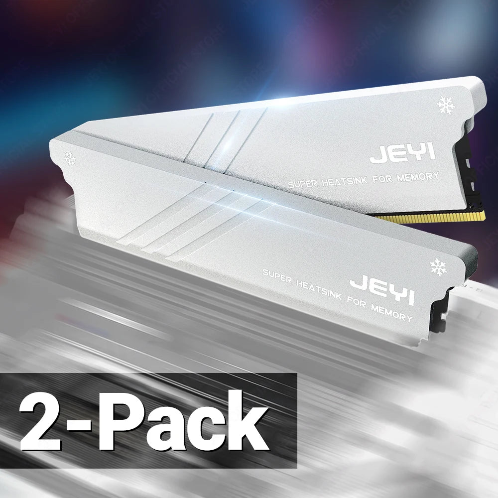 JEYI RAM Heatsink DDR2 DDR3 DDR4 DDR5 Aluminum Cooling Heatsink Memory With Thermal Pads Desktop for PC Easy Installation
