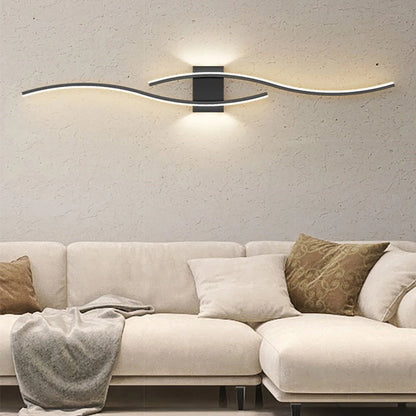 LED Wall Lamp 60/80CM Remote Control Wall Sconce Living Room TV Background Decor Bedroom Kitchen Stair Home Decor Led Lighting