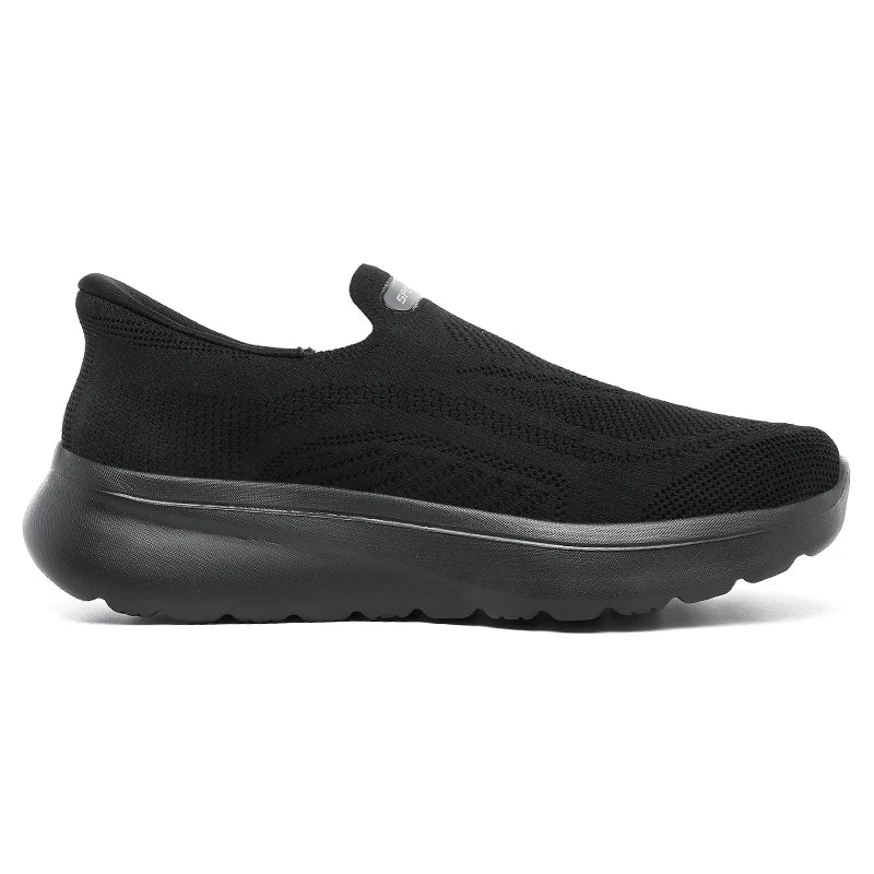 Men Women Slip on Walking Shoes Breathable Mesh Knit Loafers Lightweight Non Slip Comfort Casual Sports Sneakers Walking