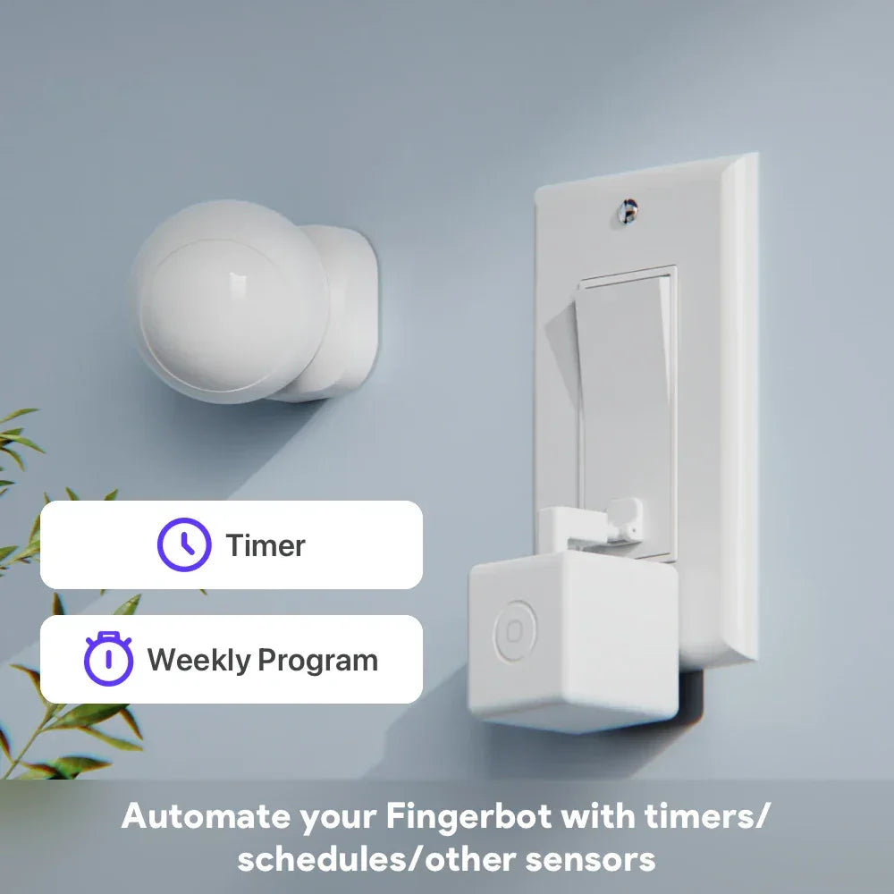 Tuya Zigbee Fingerbot Plus Smart Fingerbot Switch Button Pusher Smart Life Timer Voice Control Support Bluetooth Alexa Google