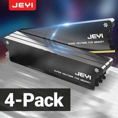 JEYI RAM Heatsink DDR2 DDR3 DDR4 DDR5 Aluminum Cooling Heatsink Memory With Thermal Pads Desktop for PC Easy Installation