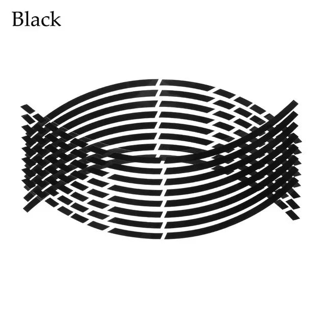 Car Styling Strips Reflective Motocross Bike Motorcycle Wheel Stickers and Decals 17/18 Inch Reflective Rim Tape 1 Set 7 Colors