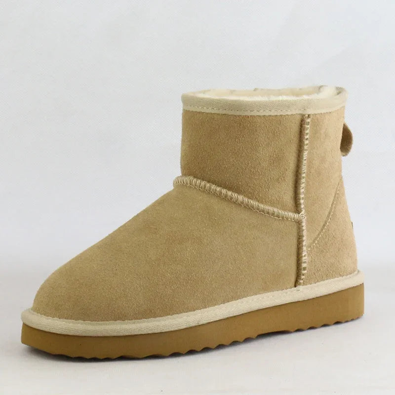 UVWP New Fashion Australia Classic Men Snow Boots Top Quality Genuine Leather Ankle Boots Warm Winter Boots Mens Shoes