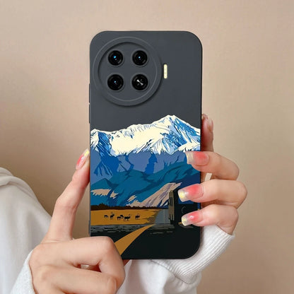 Cover For Tecno Spark 20 Pro+ 4G Case Phone Bags Pretty Flower Liquid Soft Silicone Shell For Tecno Spark20 Pro Plus Funda Coque