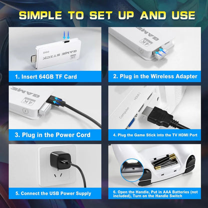 M15 Plus Game Stick Pro HD Output Retro Video Game Console Mini TV Handheld Classic Home Plug and Play Gaming Player