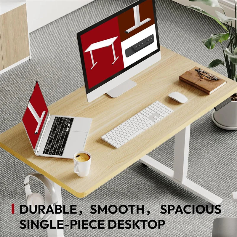 Bureau assis-debout électrique réglable en hauteur, bureau d'ordinateur réglable en hauteur pour bureau à domicile ou bureau d'étude