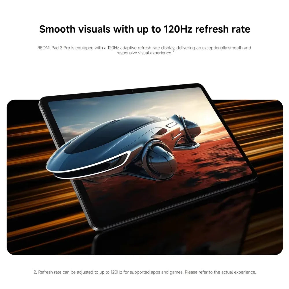 Global Version Xiaomi Redmi Pad 2 Pro Wifi 8 + 256GB 12.1 Inch 2.5K Crystal-clear Certified Eye-care Display Quad Speakers Massive 12000mAh (type) Battery Tablet PC