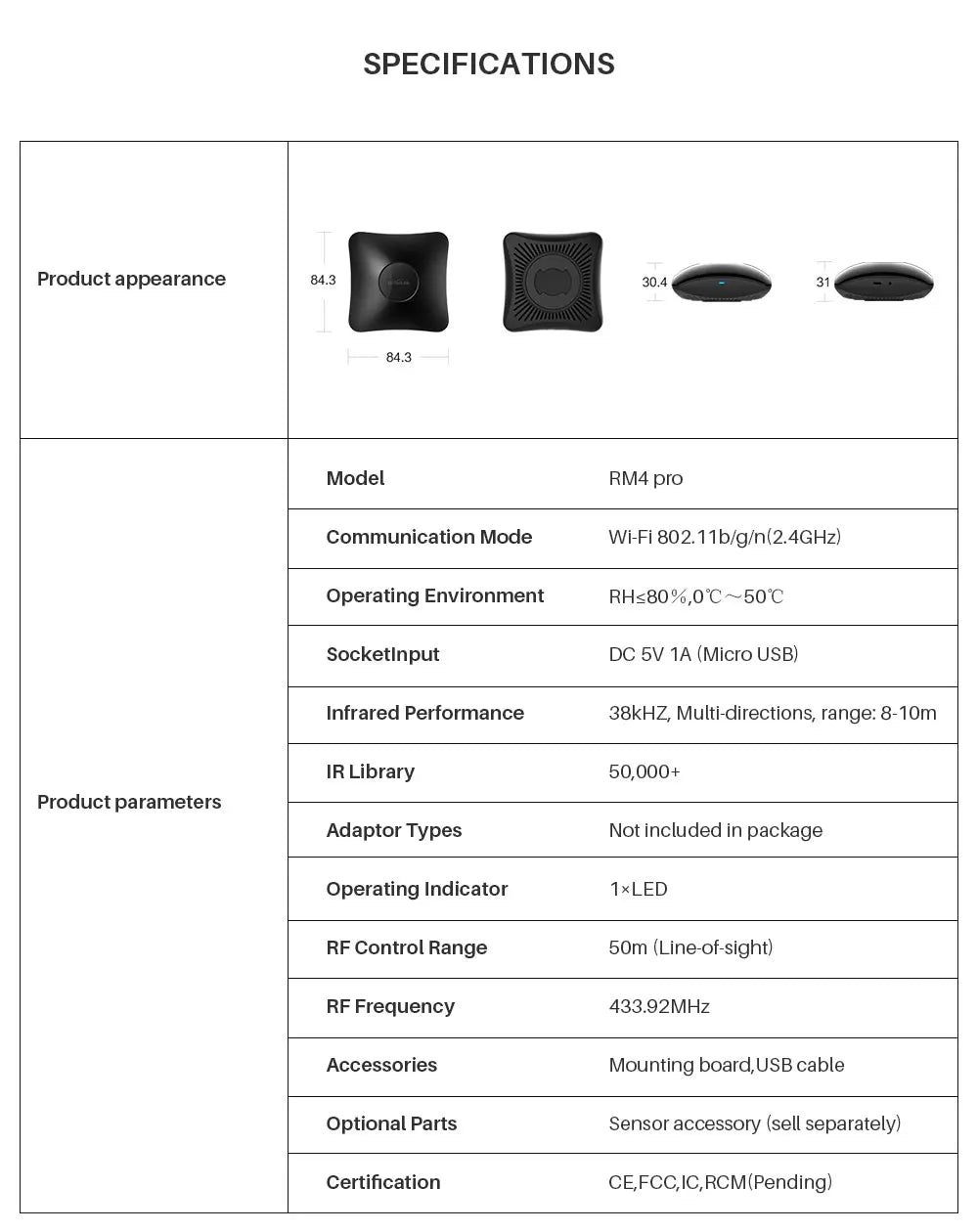 Broadlink RM4 Pro Universele Intelligente Afstandsbediening Smart Home Wifi +IR+ Rf Schakelaar Works met Alexa