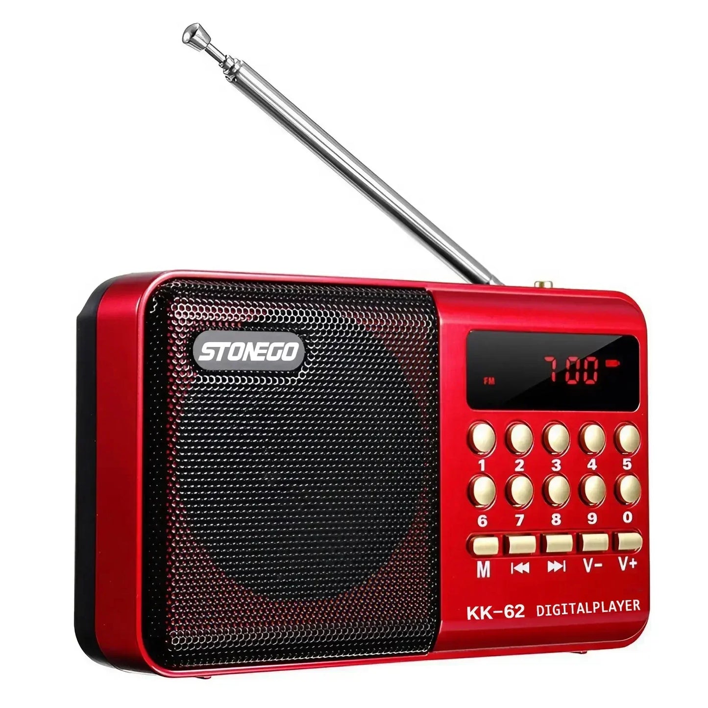 Portable Rechargeable Mini FM Radio Player Multi-function Plug-in Card Compact Design for Travel