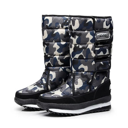 Winter Boots Thick Plush Waterproof Non-slip Boots Fashion Women Winter Shoes Warm Fur Botas mujer Women Snow Boots Platform
