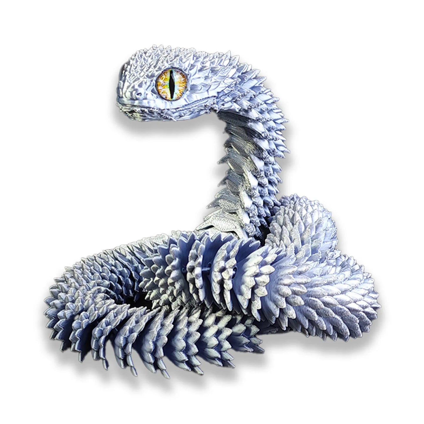 3D Random colored eyes Printed Snake Movable Joint Simulation Snake Figurine Creative Home Office Desktop Ornament