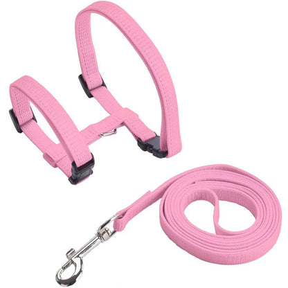 Adjustable Pet Cat Collar For Cats Cozy Nylon Rabbit Kitten Kedi Harness Leash Set Dog Cat Accessories Products For Pets