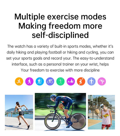 2023 New Bluetooth Call Smart watch Men Full touch Screen Sports fitness watch Bluetooth is Suitable For Android ios Smart watch