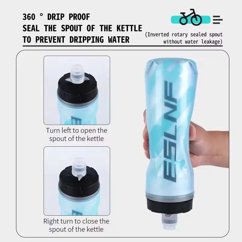 Insulated Cold Cycling Water Bottle Portable 610ml MTB Bottle Ultralight Dustproof Sports Bottle