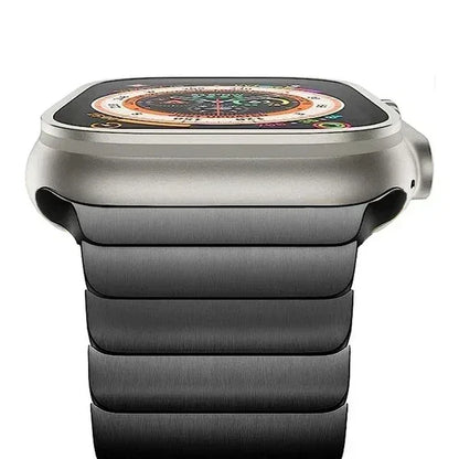 Titanium color band For Apple Watch Band Ultra 2 49mm 9 8 7 5 4 se 6 for iwatch 45mm 41 42 44mm 38 40mm stainless steel bracelet