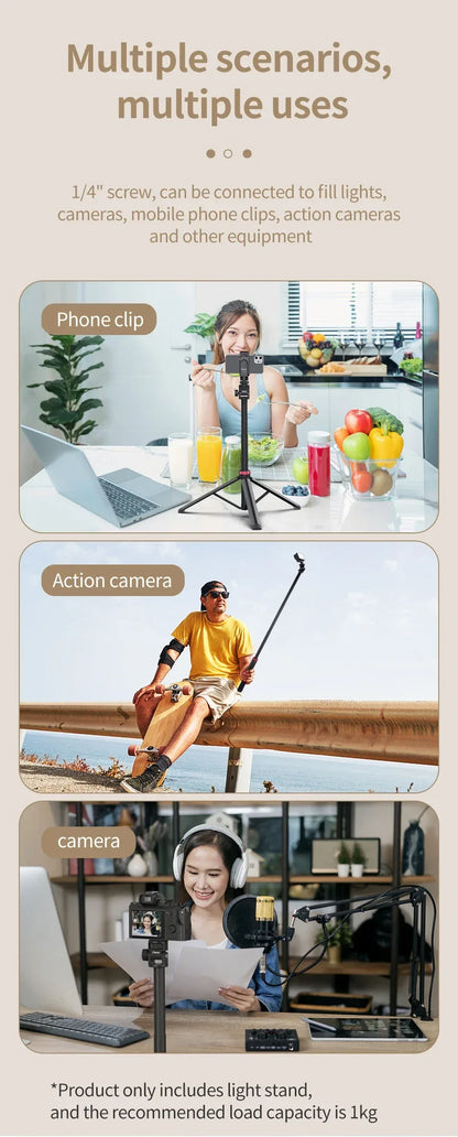 Ulanzi MT-79 2M Aluminum Alloy Light Stand Protable Tripod Stand for DSLR Smartphone Camera LED Video Light Flash Projector