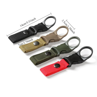 Outdoor sports drink bottle holder strap mount climbing clip portable water bottle hook mineral water clip