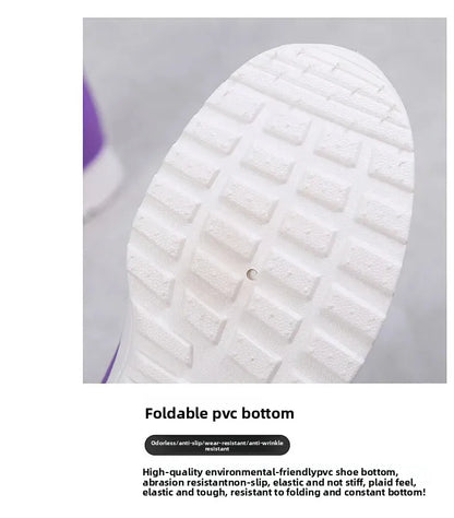 Fashionable Winter Short Ankle Women's Rain Boots Waterproof Slip Resistant Car Wash Shoes Adult Fleece Lined PVC Ladies Footwea