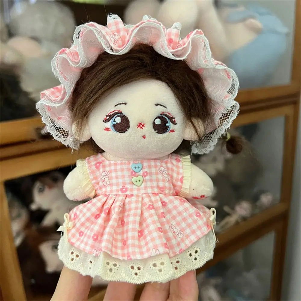10cm Cotton Doll Clothes Prince Set Autumn Winter Style Starfish Body Wearable Plush Doll Change Retro Skirt Overalls Set
