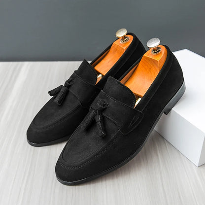Fashion Casual Business Shoes Men High Quality Office Social Leather Shoes Men Slip On Loafers Man Tassel Men's Dress Shoes