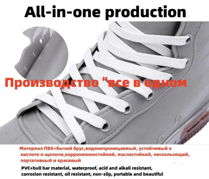 Men Rain Boots Fashion Trendy Nude Boots Anti-skid Work Chef Shoes Durable Waterproof Rubber Fishing Shoes Male Sneakers 2023New