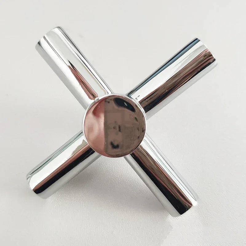 Cross Faucet Handle Knob Zinc Alloy Handwheel Universal Hot Cold Sink Taps Switch For Kitchen Bathroom Tap Replacement Parts