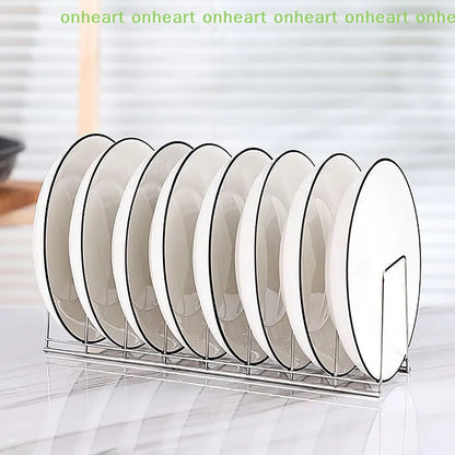 Stainless Steel Dish Draining Rack Kitchen Pot Lid Plates Storage Racks Multipurpose Shelf Bowl Drying Holder Kitchen Organizer