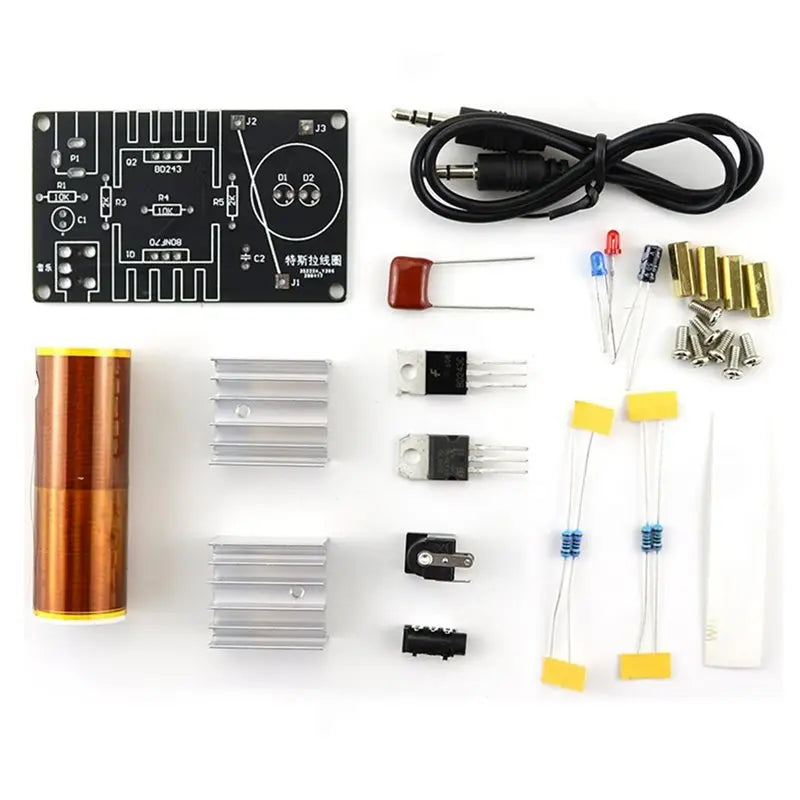 ABKI-Mini For Tesla Coil Kit Transmission DC 15-24V DIY Kits 15W Music Tesla Coil Plasma Speaker For Tesla Coil DIY Kits