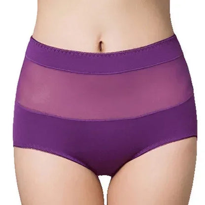 Large Size 110 Kg Triangle Underwear Women's Mesh High Waist Hip Fat Transparent Sexy Lingerie sexy panties  women panties