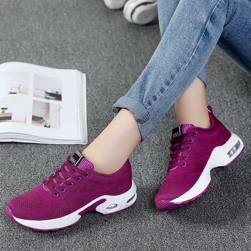 MAEDEF New Fashion Ladies Casual Shoes Summer Light Mesh Breathable Shoes Women's Sports Shoes Outdoor Anti-slip Training Shoes