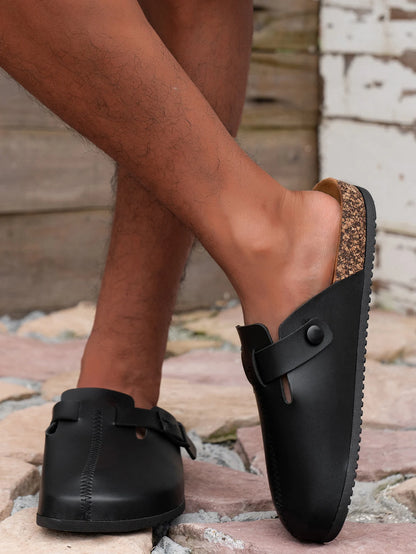 Men's Toe-Toe Slippers Waterproof Non-Slip Thick-Soled Wear-Resistant Home Outdoor Slip-On Casual Sandals