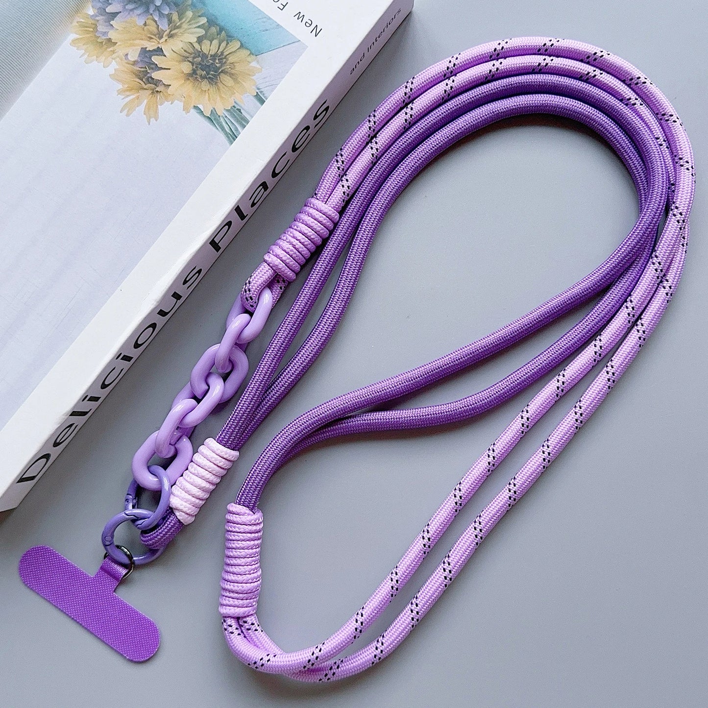 New Fashion Trend Diagonal Long Rope Mobile Phone Universal Lanyard Shoulder Strap Lanyard Neck Multi-Functional Anti-Loss Rope