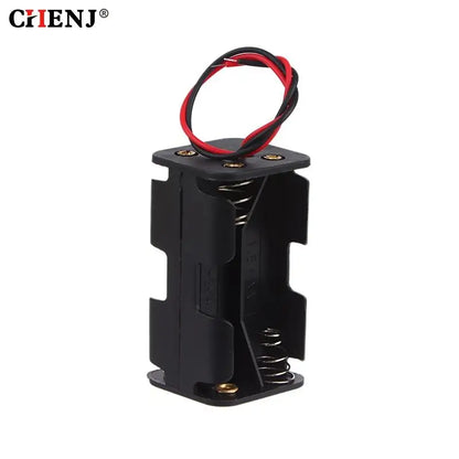 AA Battery Holder 6V for 4 x AA Batteries Plastic Storage Box AA Battery Case Dual Layers With Wire Lead Power Battery Storage
