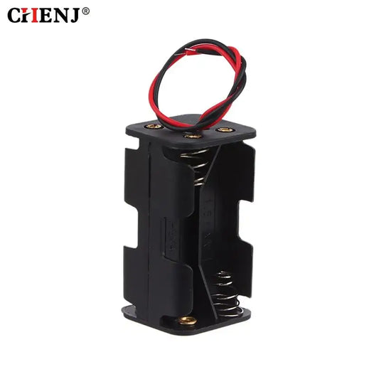 AA Battery Holder 6V for 4 x AA Batteries Plastic Storage Box AA Battery Case Dual Layers With Wire Lead Power Battery Storage