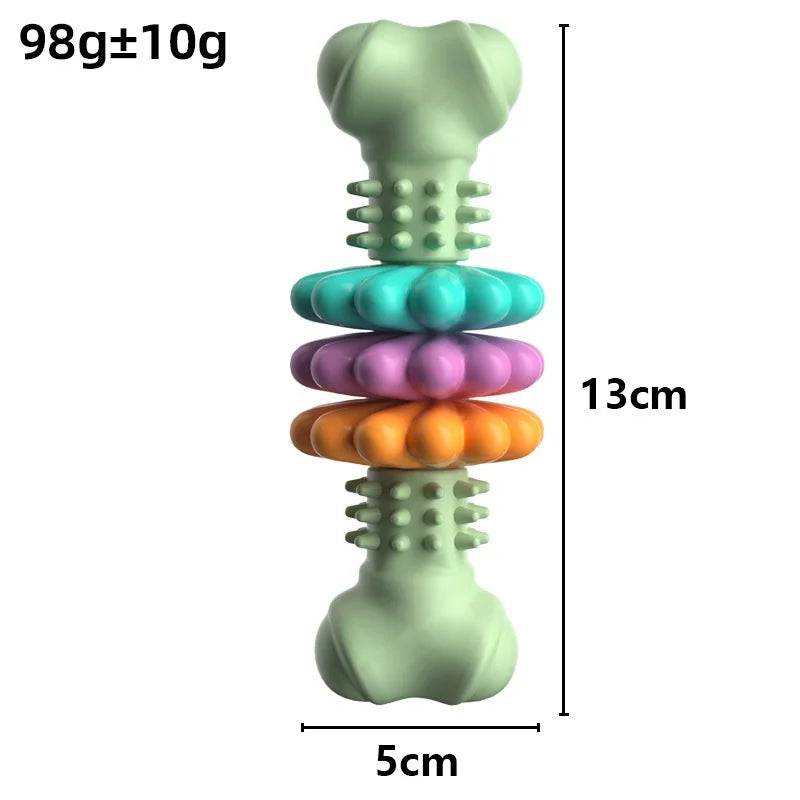 Dog Teething Toy Chew Stick Bite Resistant Fun Leak Proof Food Toy Pet Teether Cleaner Stick